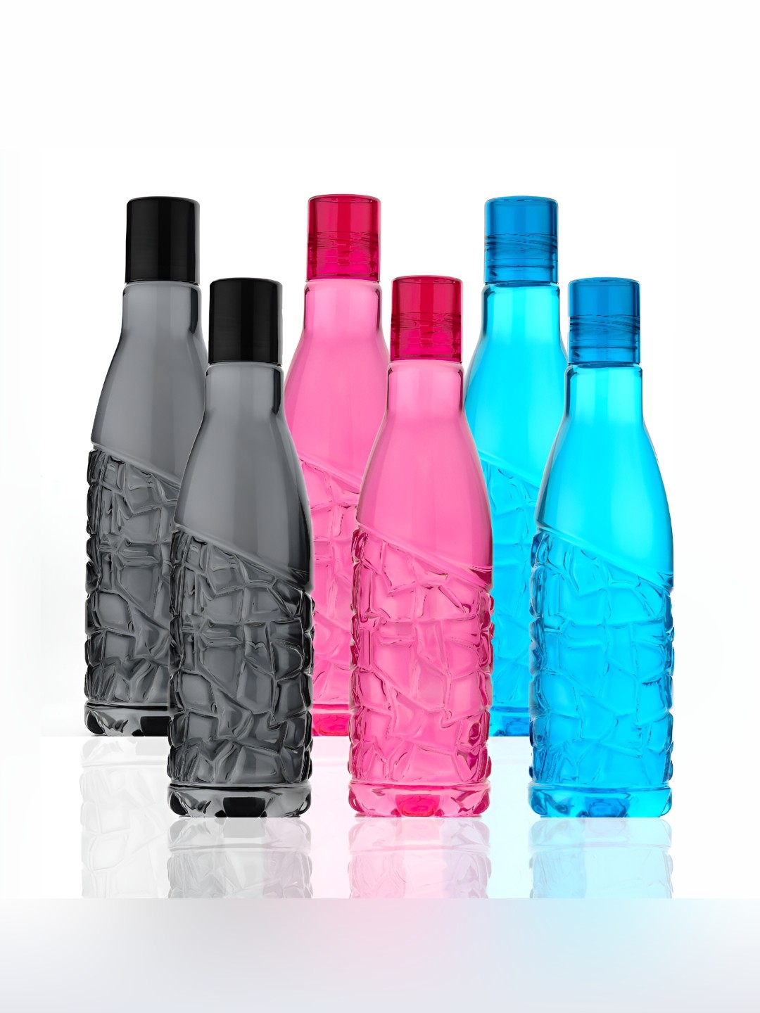 

2Mech Pink & Blue 6 Pcs Water Bottles 1 L Each