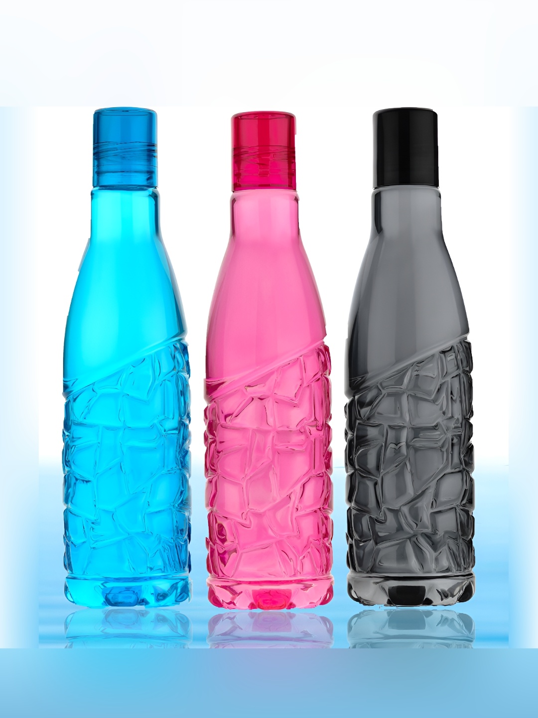 

2Mech Pink & Blue 3 Pcs Water Bottles 1 L Each