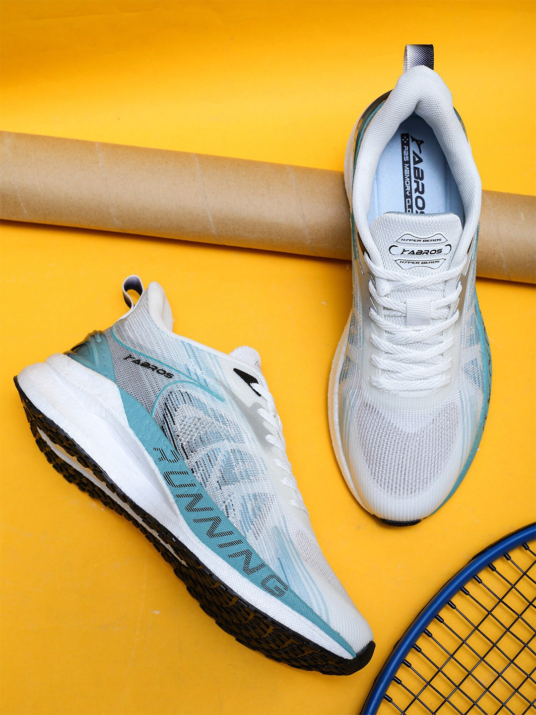 

ABROS Men Air Technology Running Shoes, Off white