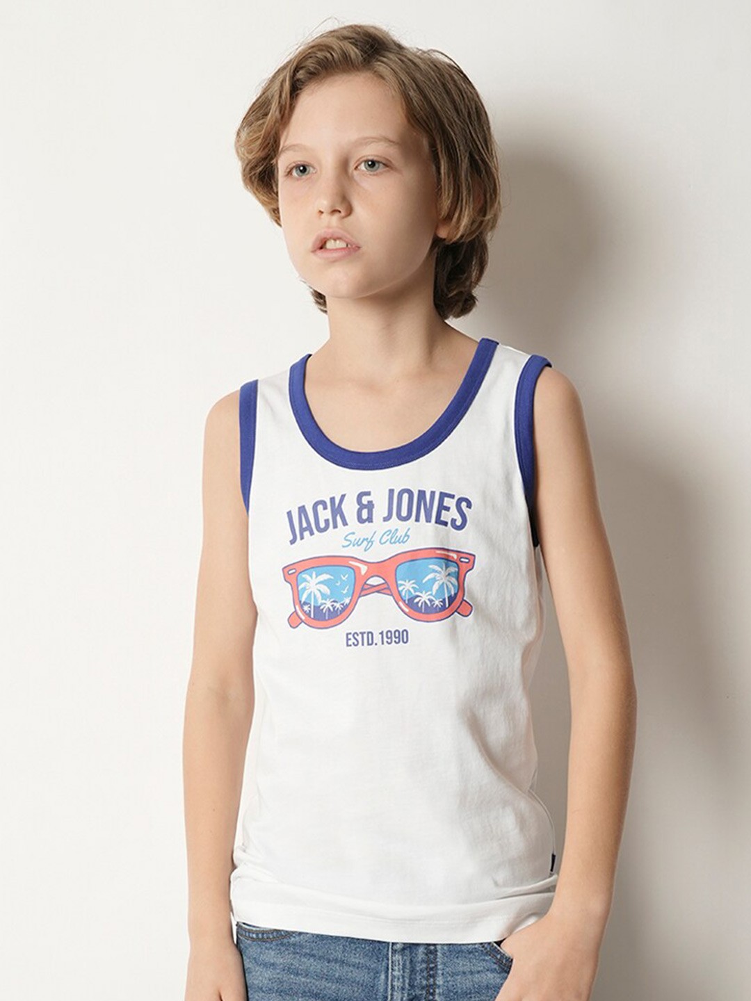 

Jack & Jones Junior Boys Graphic Printed Pure Cotton T-shirt, White