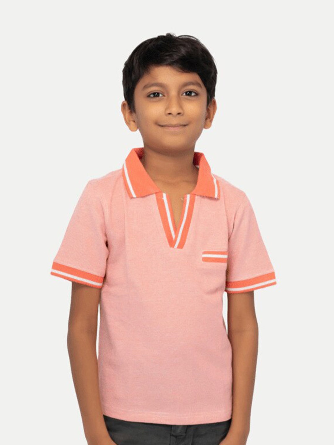 

BAESD Boys Polo Collar Cotton Slim Fit T-shirt, Red