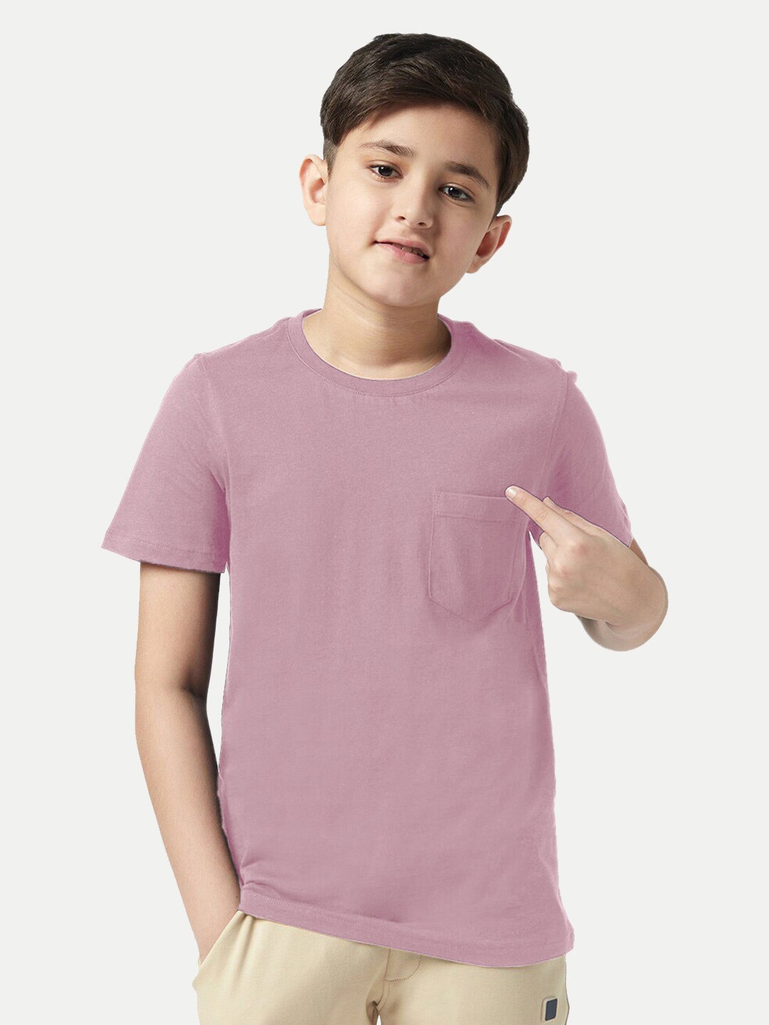 

BAESD Boys Round Neck Cotton T-shirt, Lavender