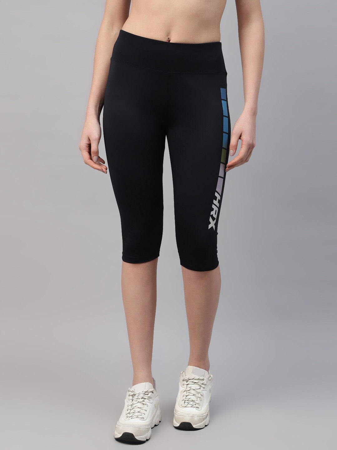 

HRX by Hrithik Roshan Women Mid Rise Sports Capris, Navy blue