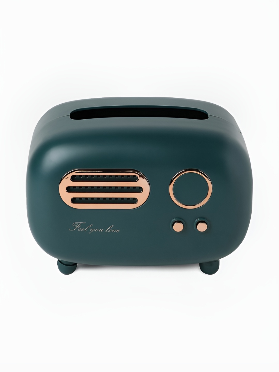 

Bonhomie Green and CopperToned Regular Tissue Holder