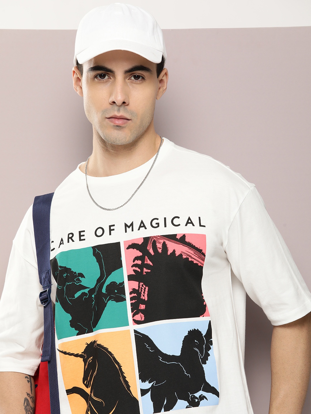 

Kook N Keech Harry Potter Printed Pure Cotton Oversized T-shirt, White