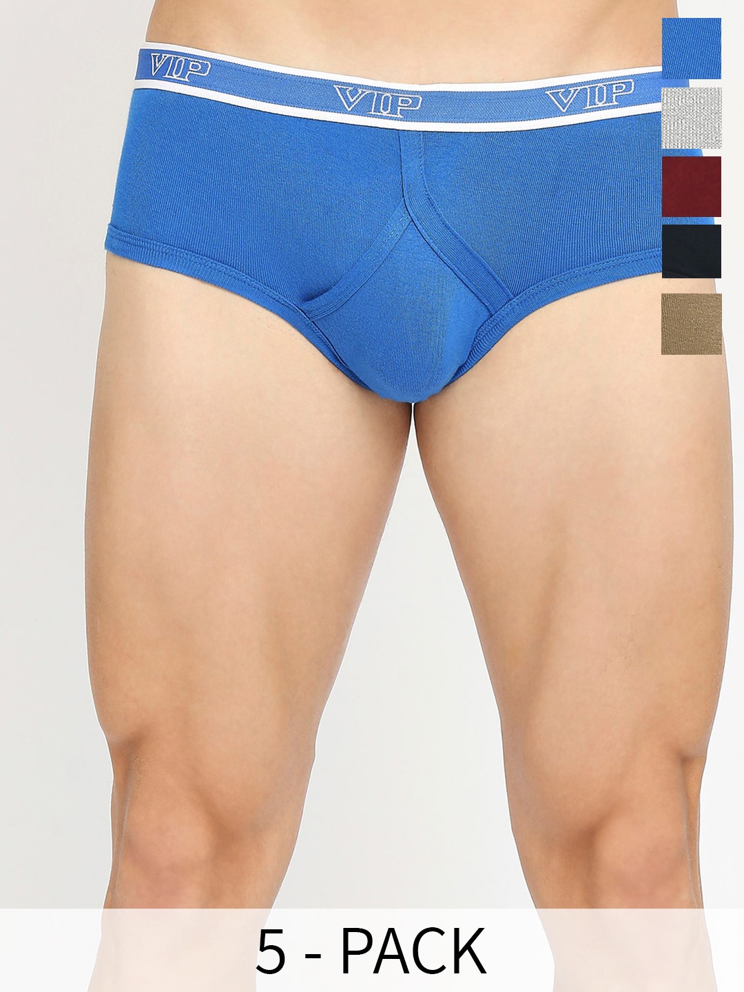 

VIP Men Pack Of 3 Assorted Cotton Basic Briefs VP-MI-BF-SPECT-10P-80-PO3