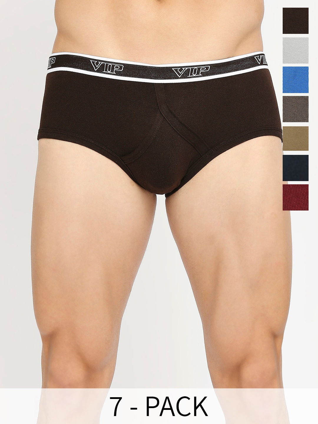 

VIP Men Pack Of 2 Assorted Cotton Basic Briefs VP-MI-BF-SPECT-10P-80-PO2