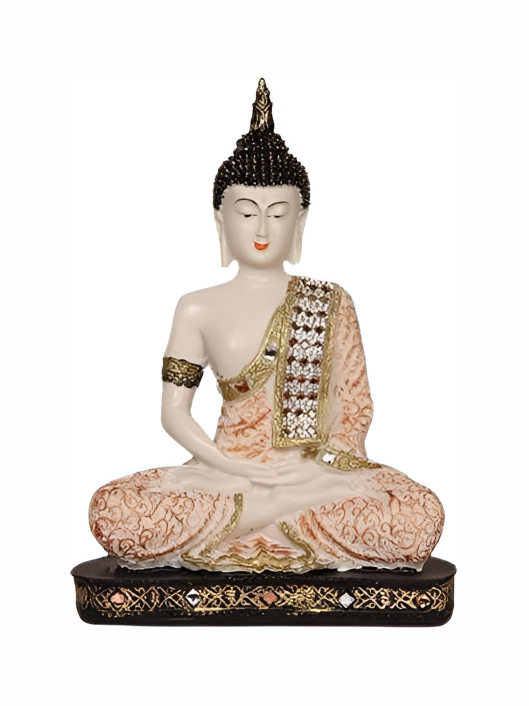 

Goldiluxe Cream & Black Medium Buddha Idol Showpiece