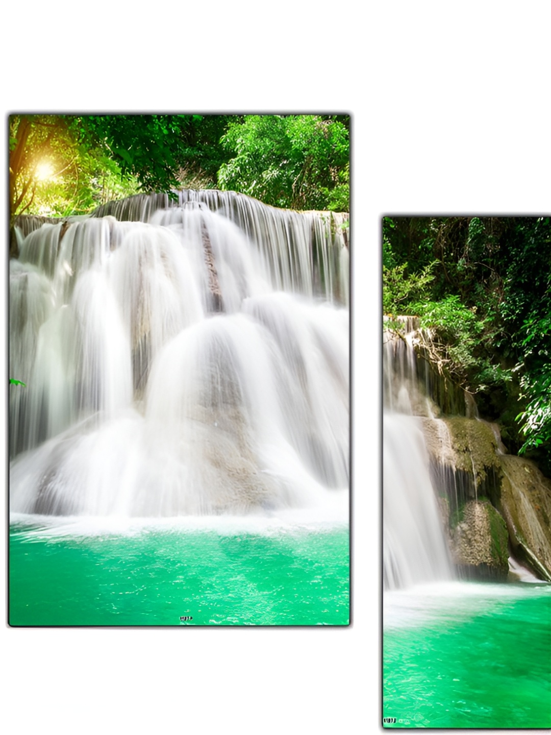 

PnF White & Green 3 Pieces Wooden Painting Wall Art