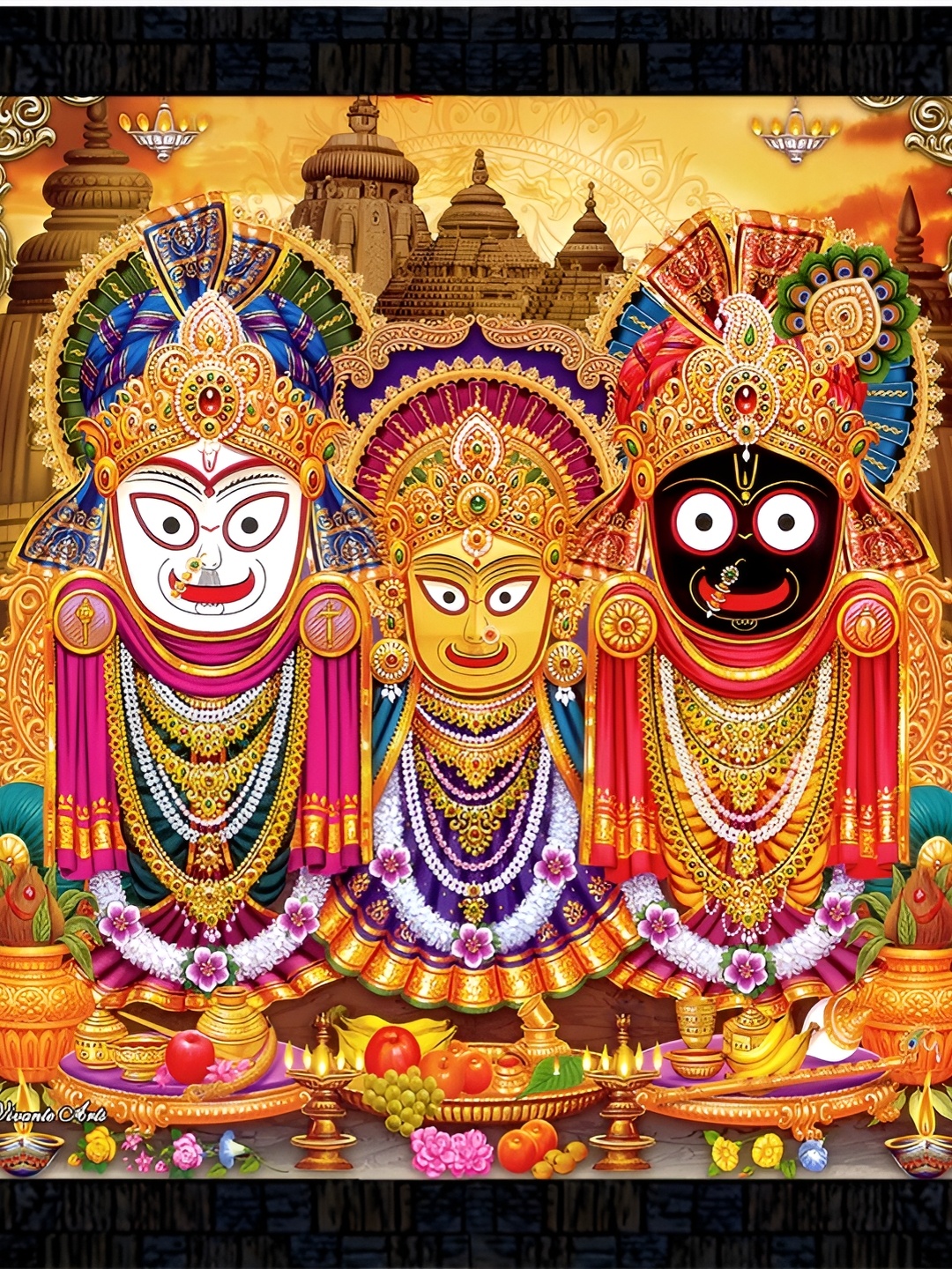 

PnF Black & Yellow Wooden Religious Painting Wall Art