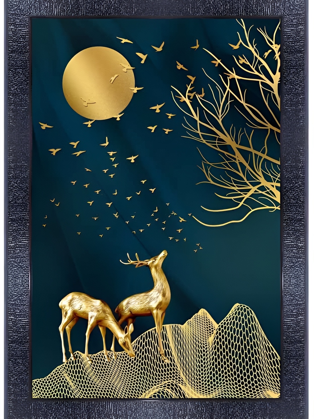 

PnF Black & Gold-Toned Wooden Birds and Animals Wall Art