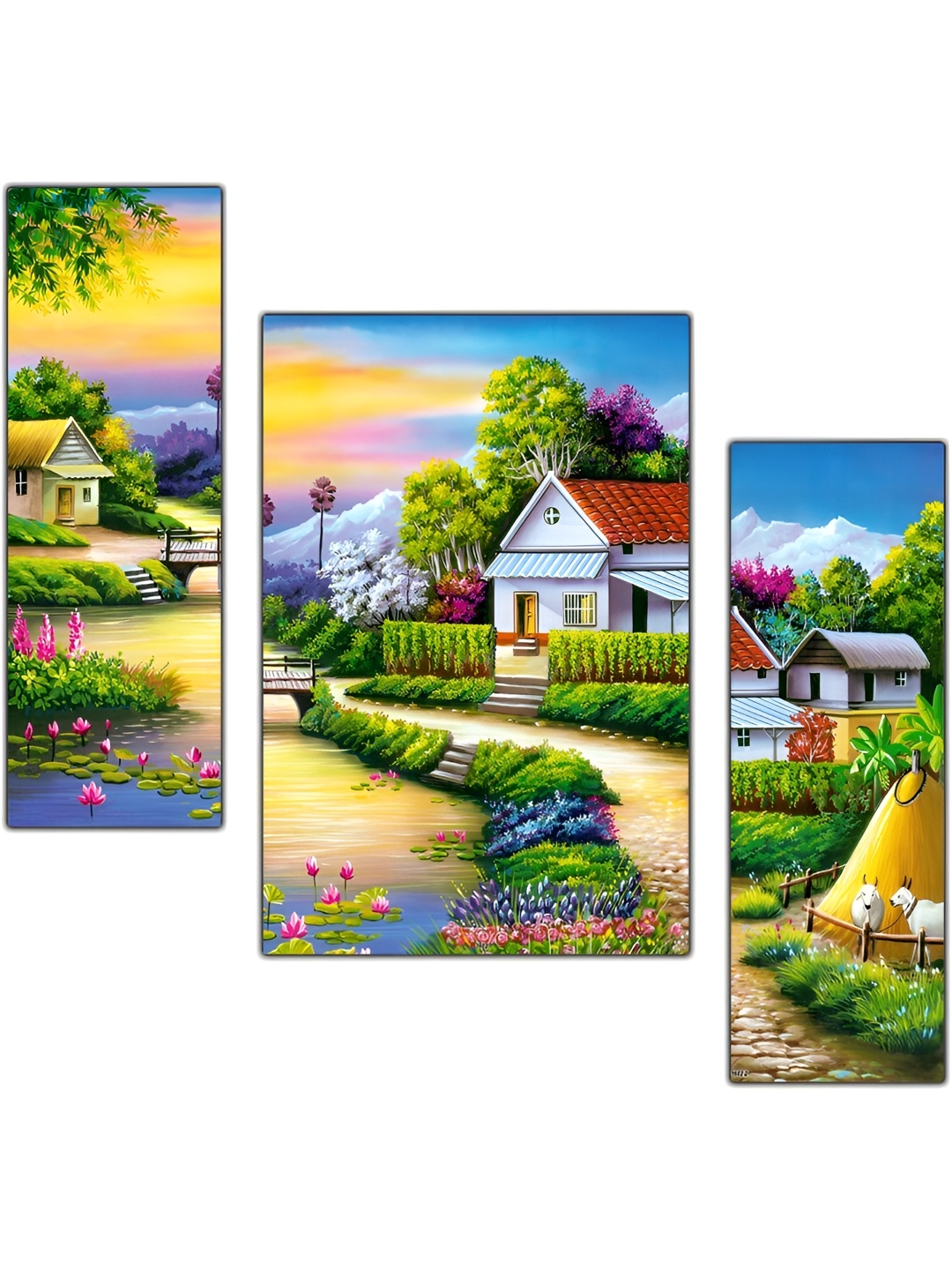 

PnF Green & Red 3 Piece Wooden Wall Art