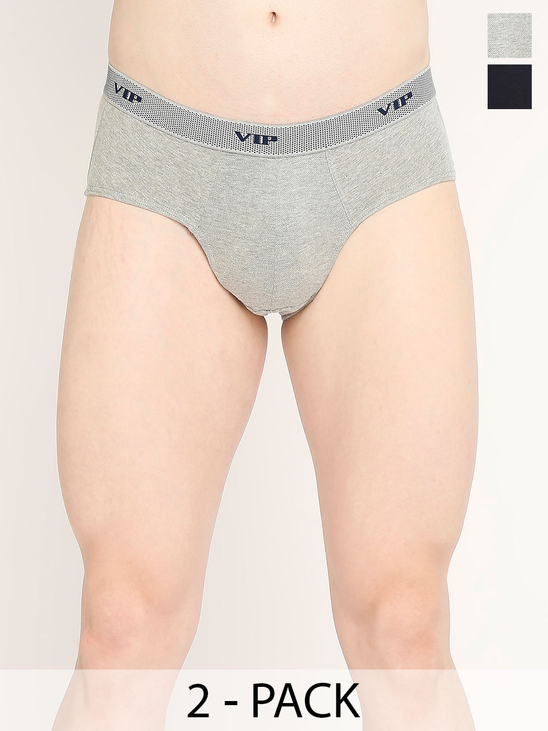 

VIP Pack of 2 Assorted Cotton Mid-Rise Basic Briefs VP-MI-BF-FRESH-10P-95-PO2
