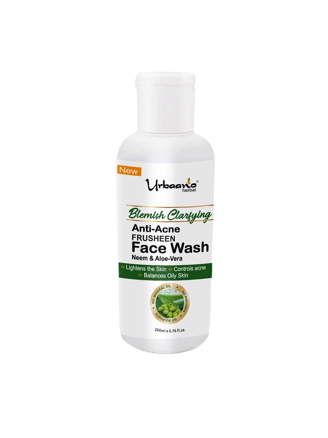 

Urbaano Herbal Frusheen Purifying Neem Face Wash - 200ml, Green