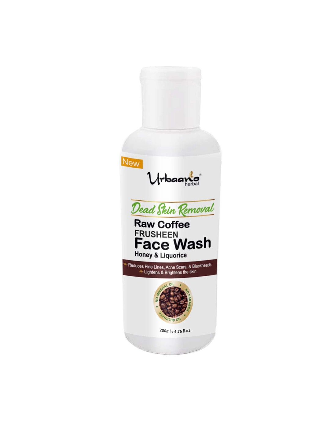 

Urbaano Herbal Frusheen Raw Coffee Face Wash - 200ml, Coffee brown