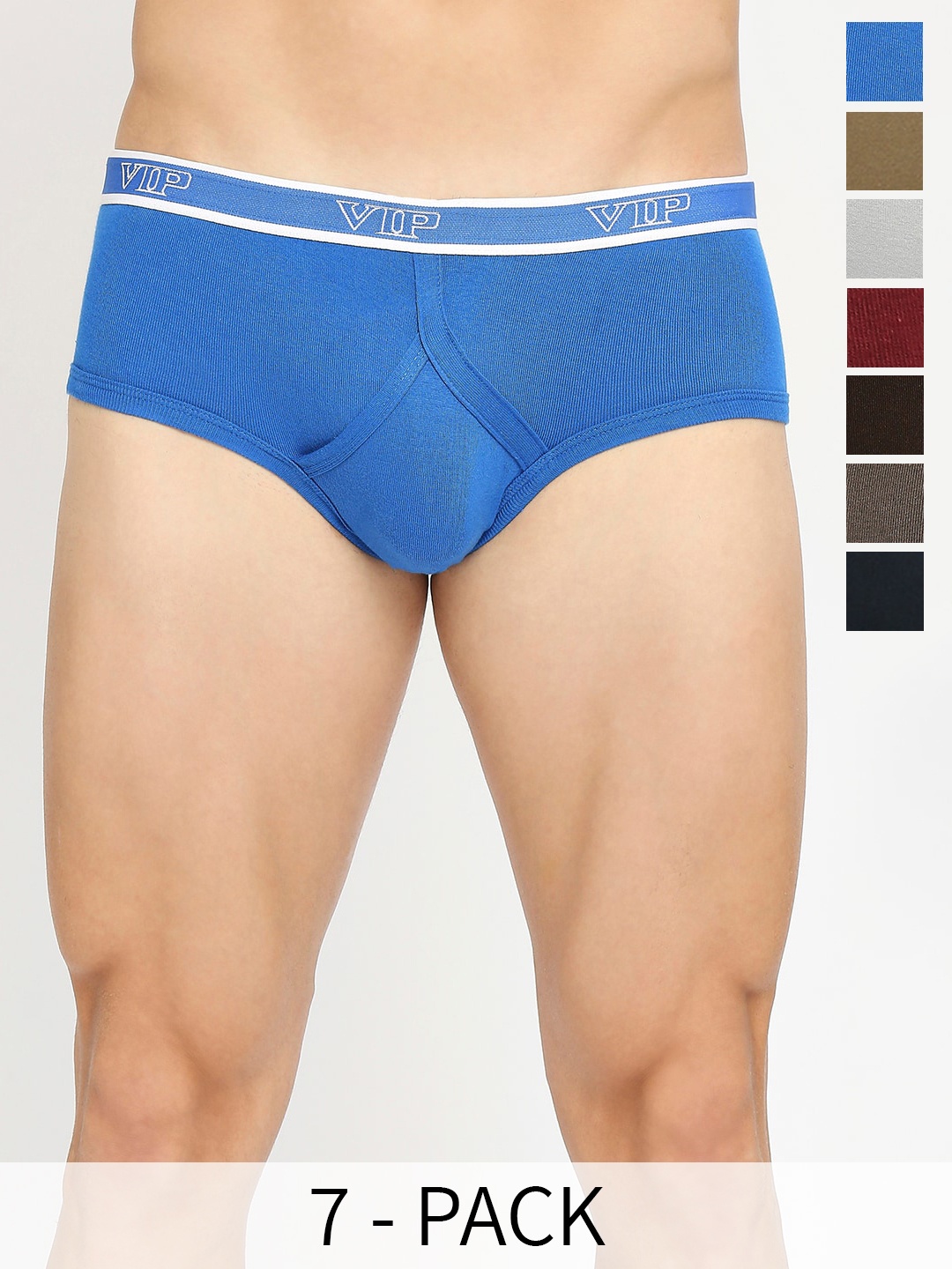 

VIP Men Pack Of 2 Assorted Cotton Basic Briefs VP-MI-BF-SPECT-10P-110-PO2