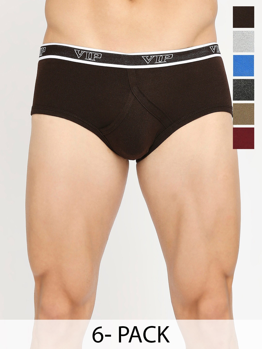 

VIP Spector Pack Of 6 Assorted Cotton Basic Briefs VP-MI-BF-SPECT-10P-110-PO3