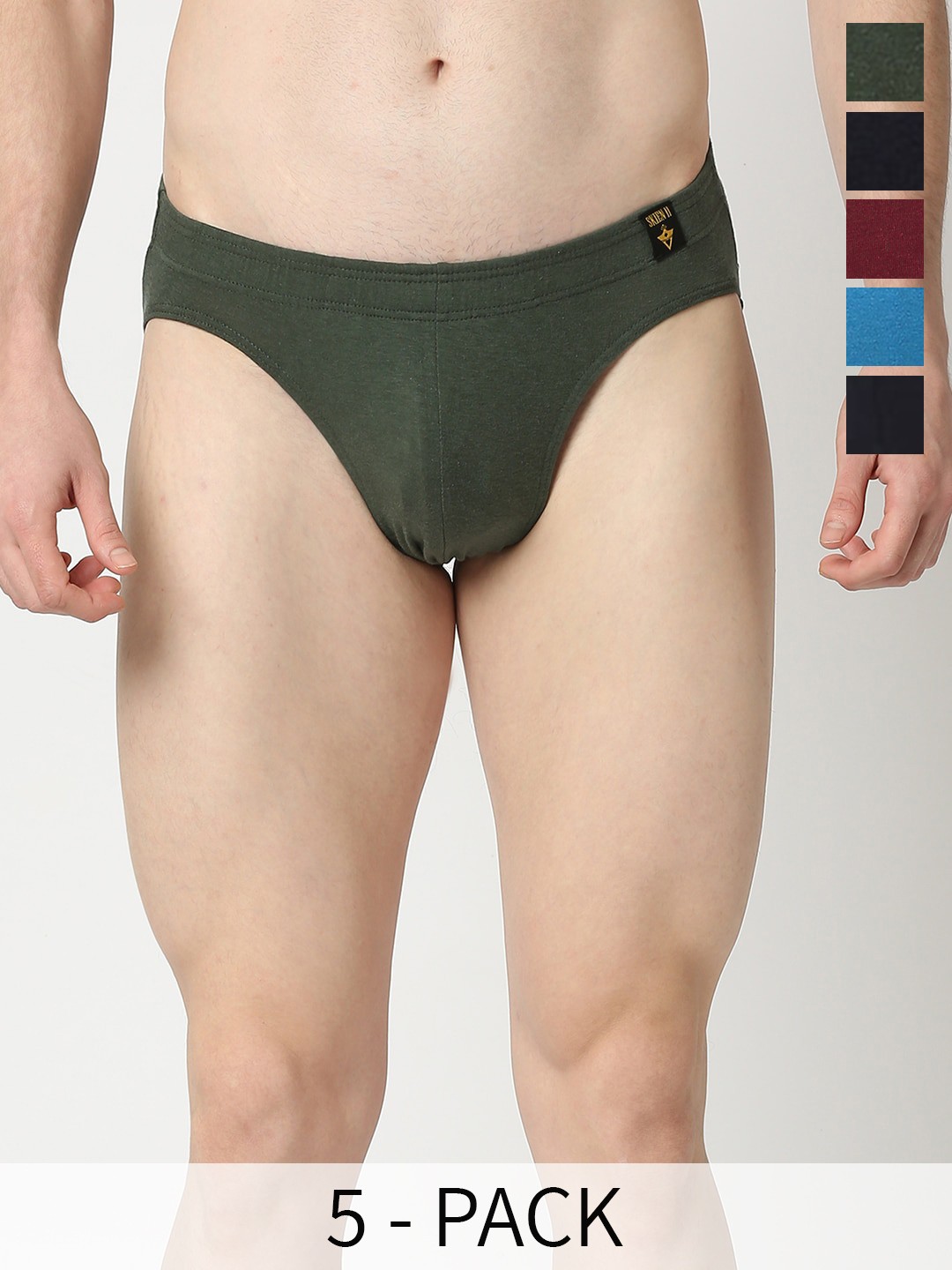

VIP Men Pack Of 5 Assorted Cotton Basic Briefs VP-MI-BF-SKNII-10P-XXL-PO5