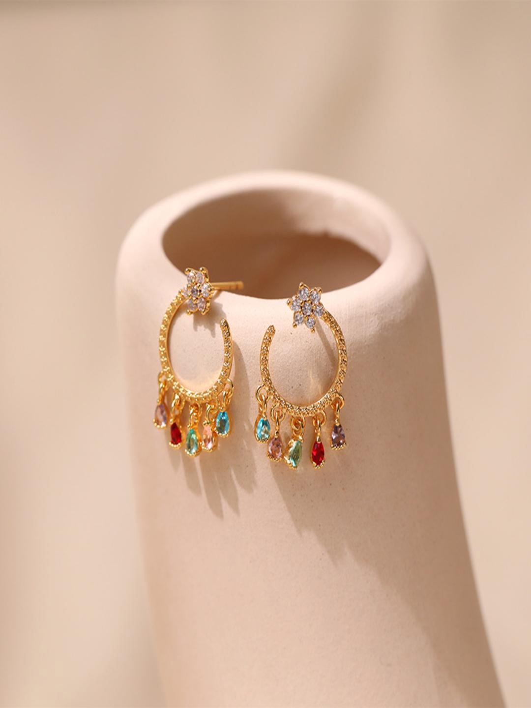 

AQUASTREET Teardrop Shaped Ear Cuff Earrings, Multi