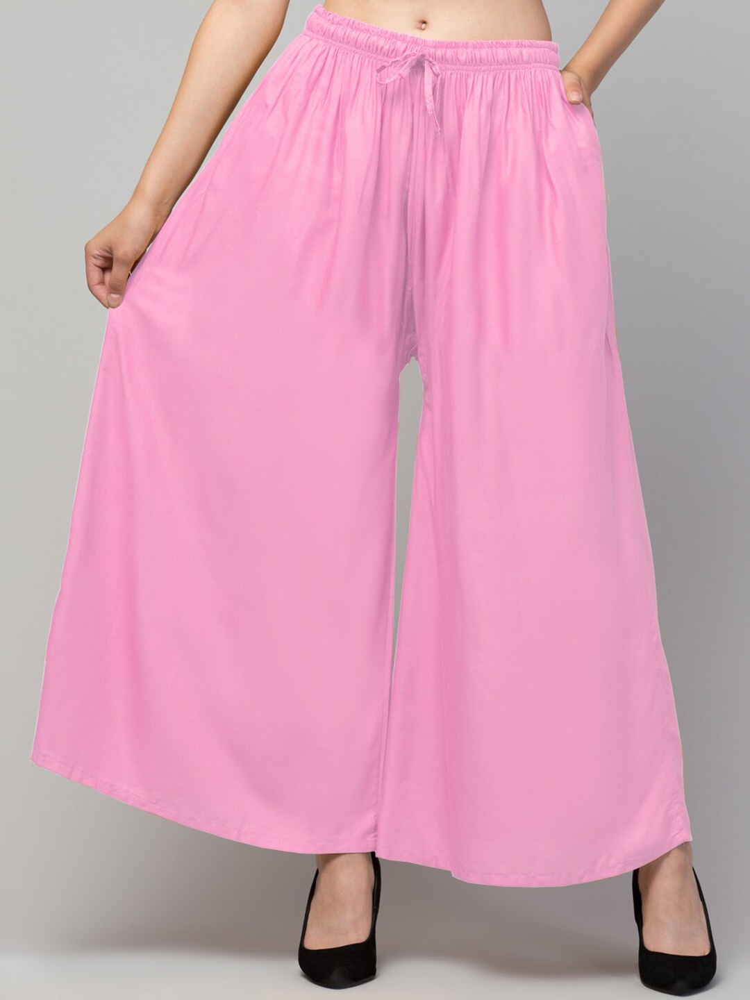 

Trend Level Women Flared Palazzos, Pink