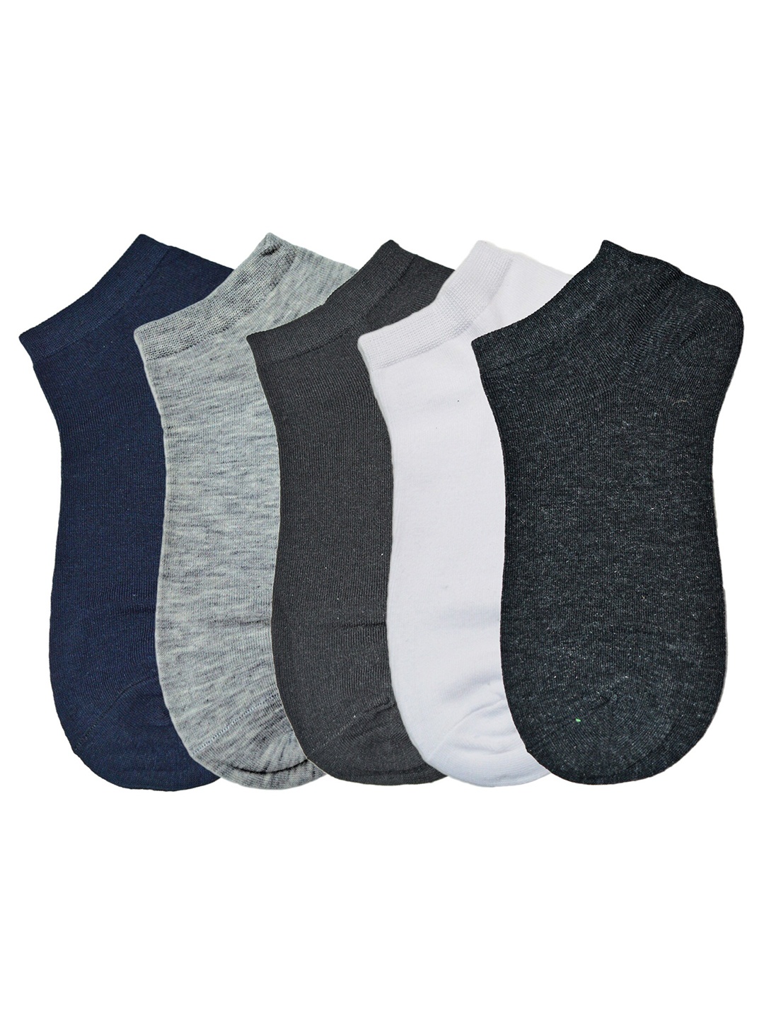 

BAESD Men Pack Of 5 Pure Cotton Ankle-Length Socks, Grey