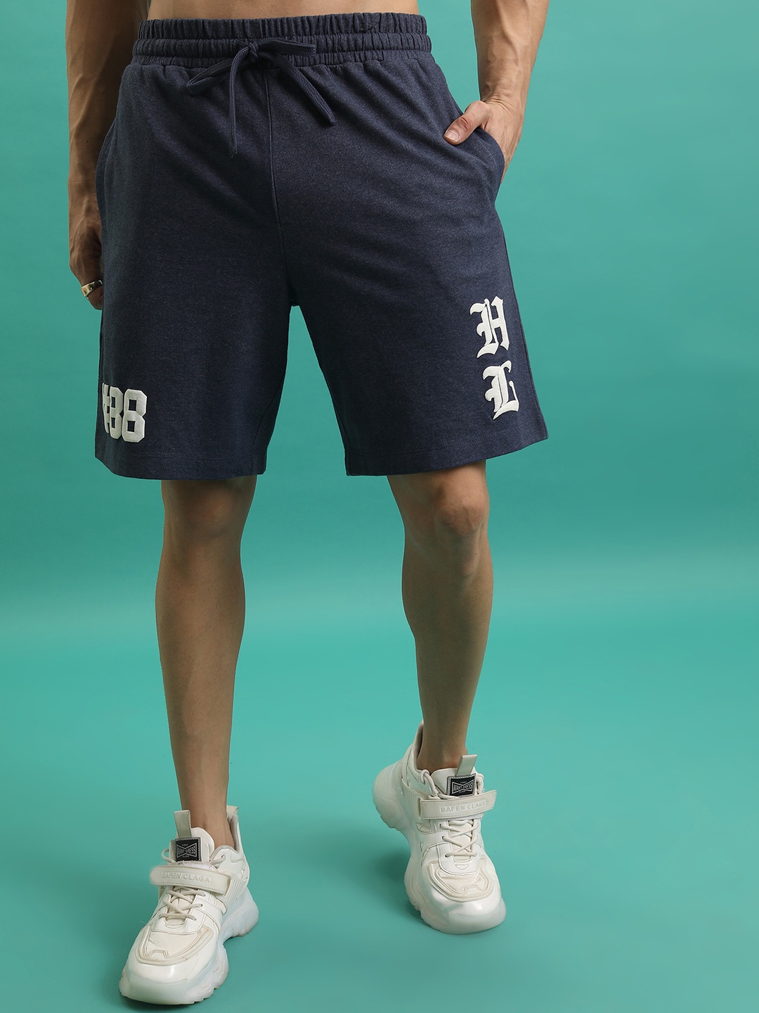 

HIGHLANDER Men Mid-Rise Shorts, Navy blue