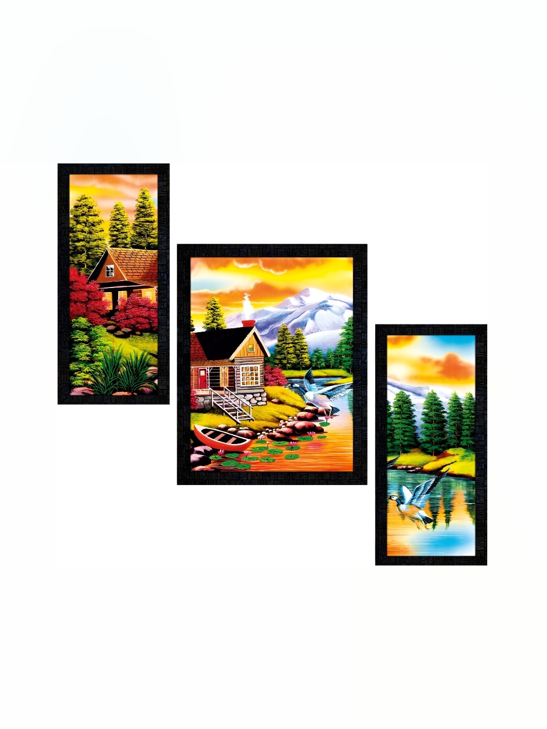 

PnF Yellow & Green 3 Pieces Wooden Floral and Botanical Wall Arts