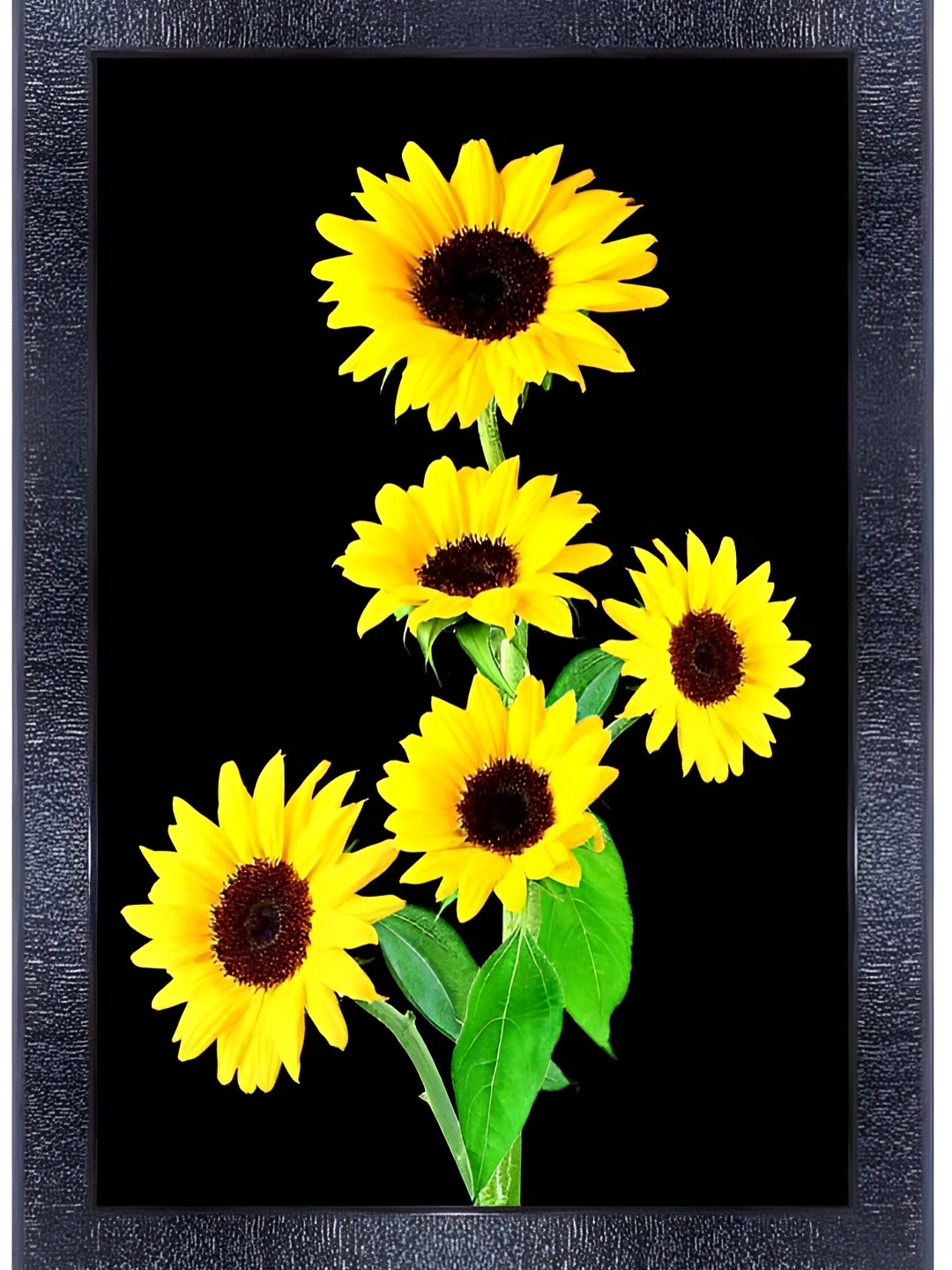 

PnF Black & Yellow Wooden Floral and Botanical Painting Wall Art