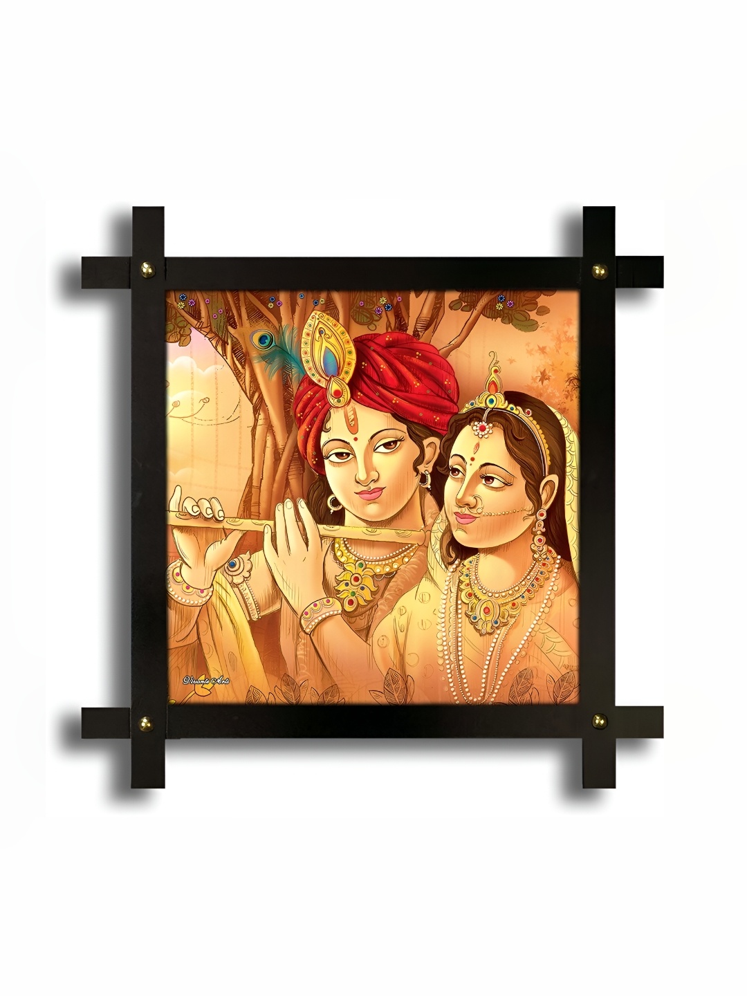 

PnF Beige & Red Religious Painting Wooden Wall Art