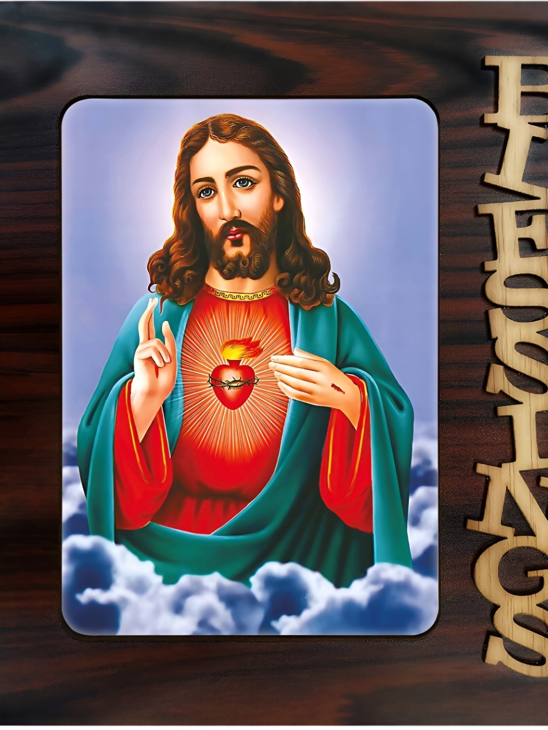 

PnF Brown & Orange Wooden Religious Wall Art