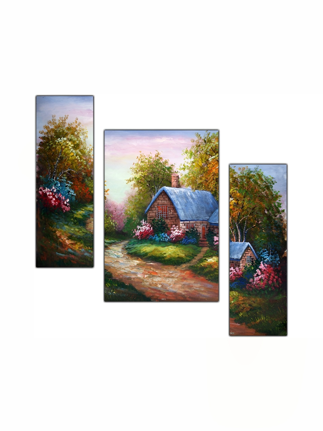 

PnF Green & Blue 3 Piece Wooden Floral and Botanical Wall Art