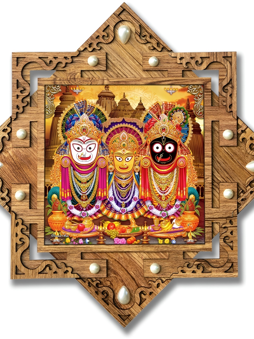 

PnF Brown & Red Wooden Religious Wall Art