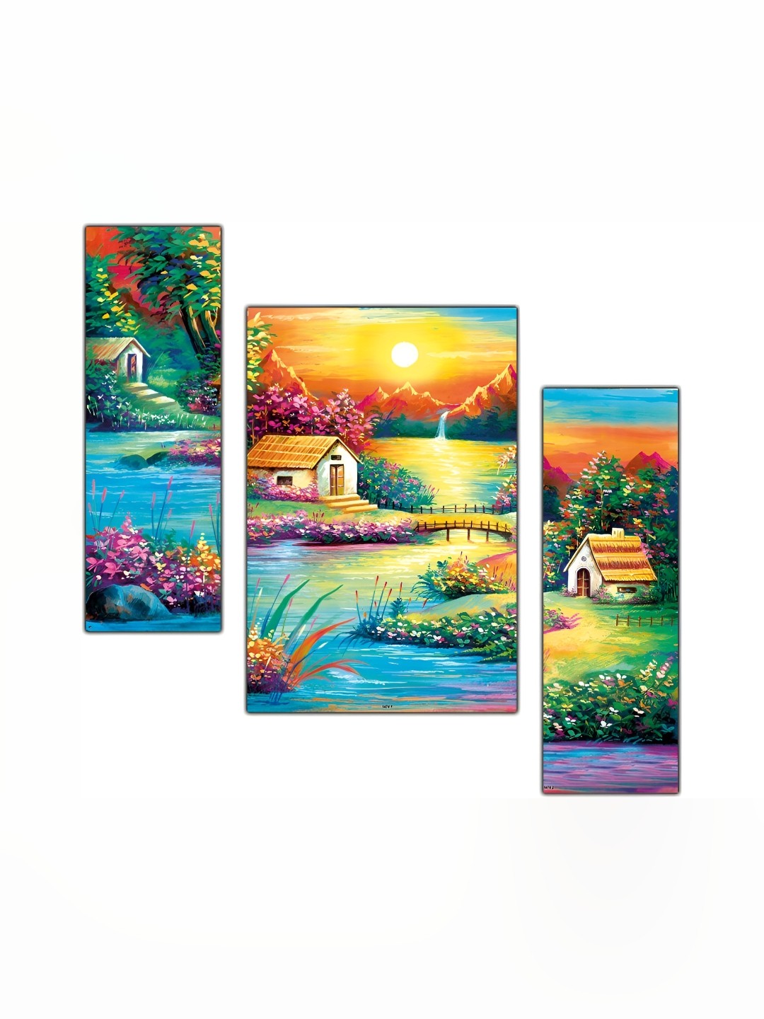 

PnF Blue 3 Pieces Wooden Floral and Botanical Wall Art