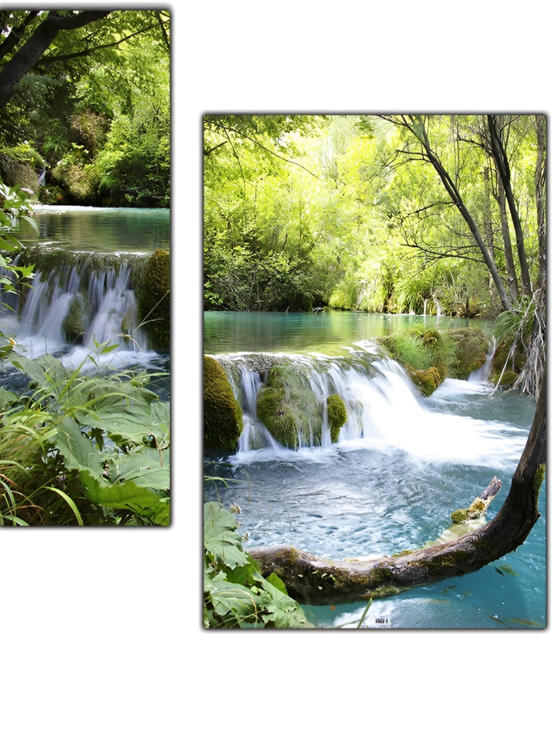 

PnF Green & Blue 3 Pieces Wooden Painting Wall Arts
