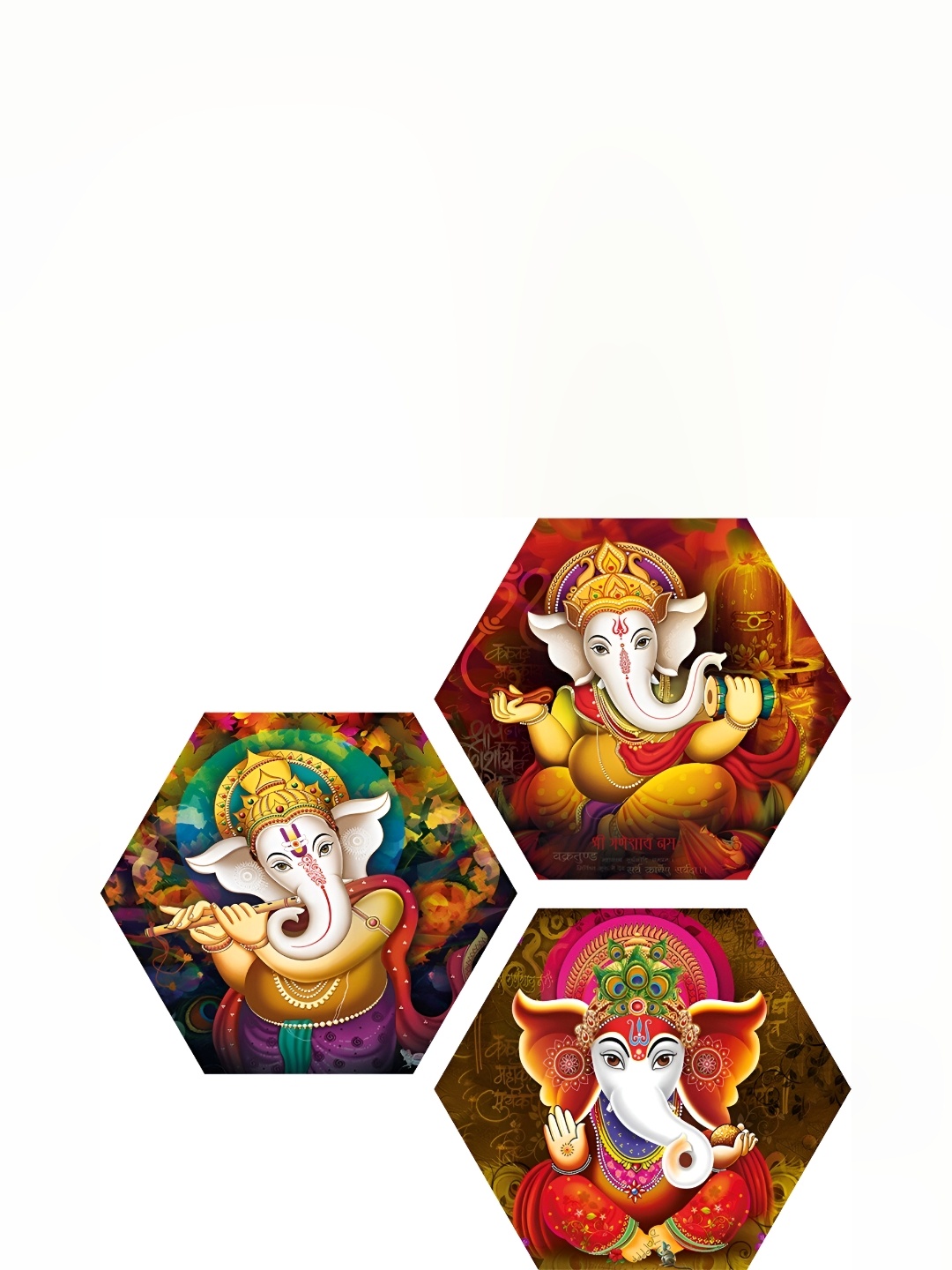 

PnF Red & Blue 3 Piece Synthetic Wood Religious Painting Wall Art