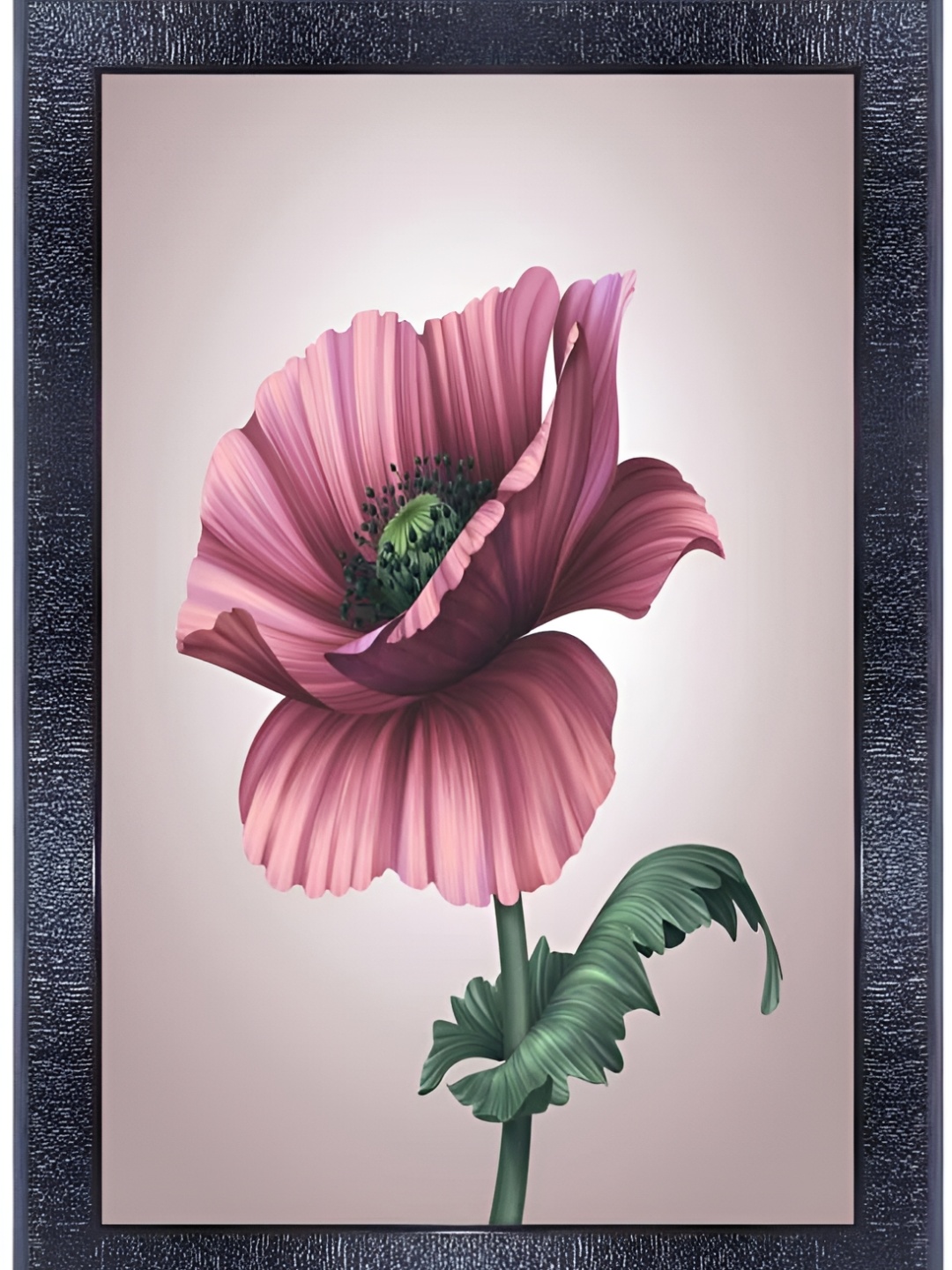 

PnF Black & Pink Wooden Floral Painting Wall Art