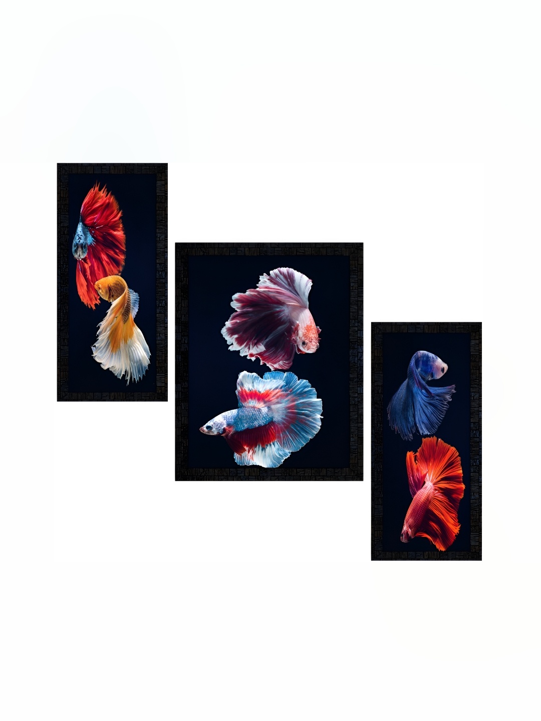 

PnF Charcoal & Blue 3 Piece Paper Wall Painting