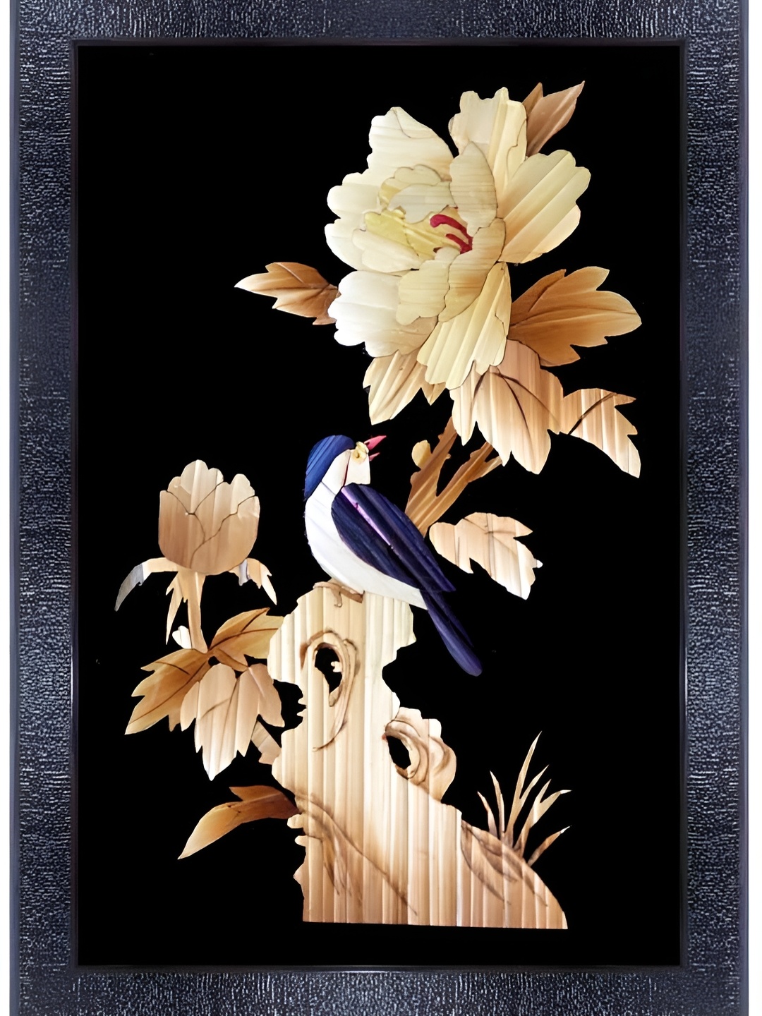 

PnF Black & Beige Floral Wall Paintings