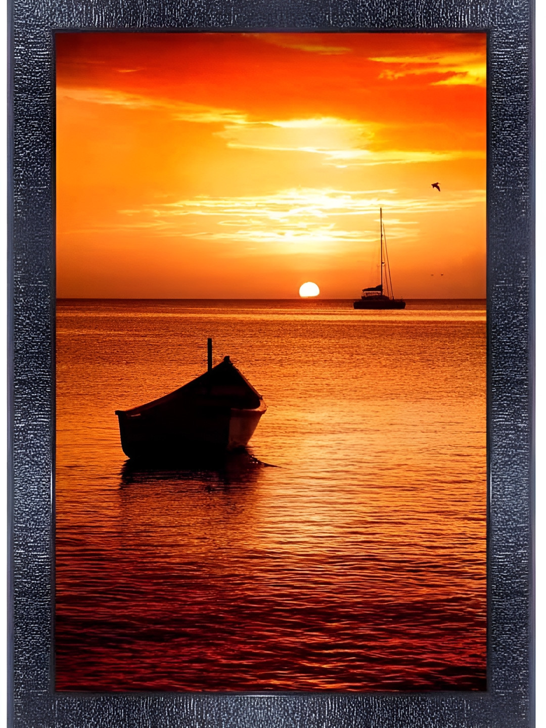 

PnF Black & Orange Wooden Wall Painting