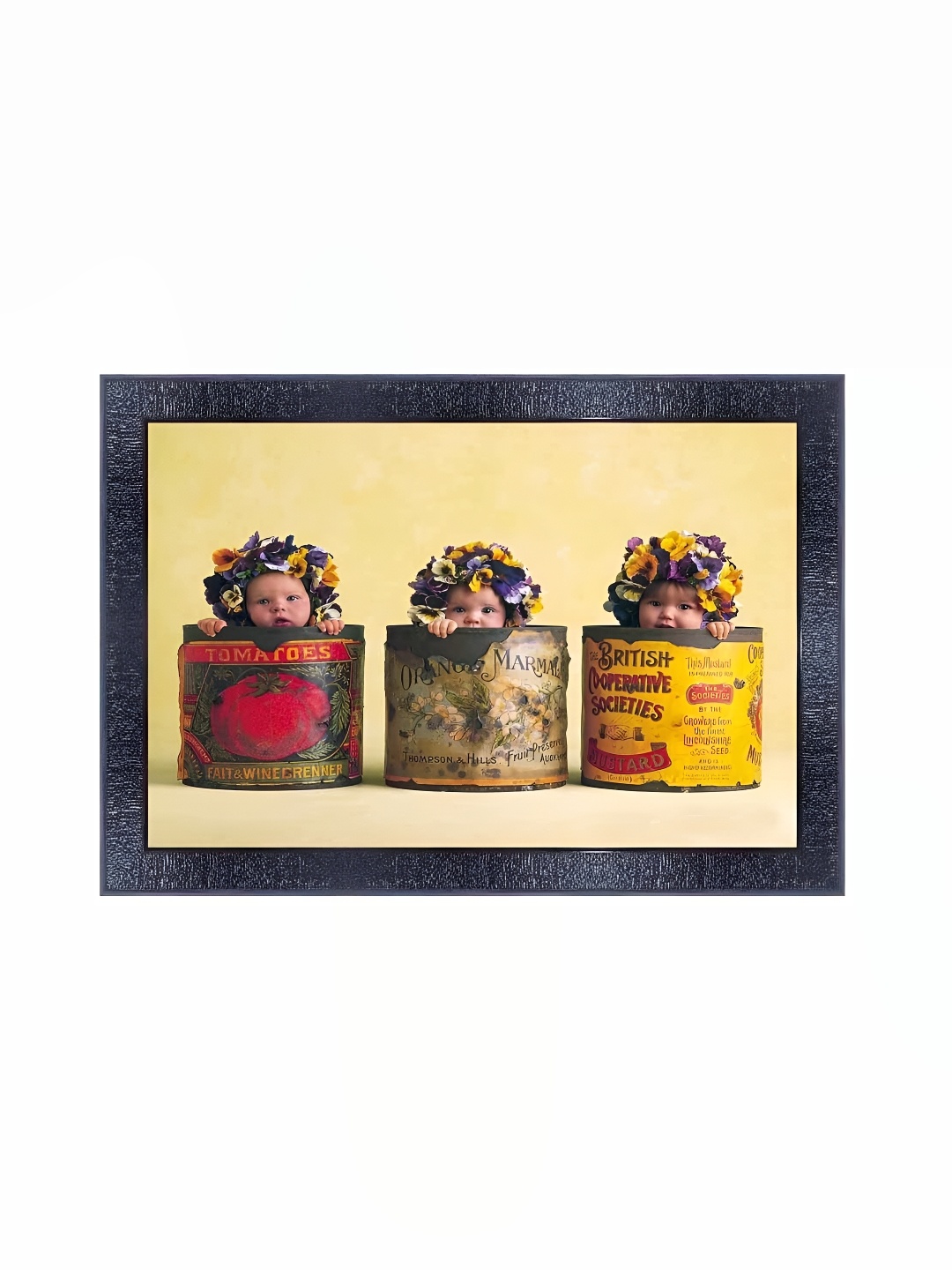 PnF Black & Beige Wooden Painting Wall Art