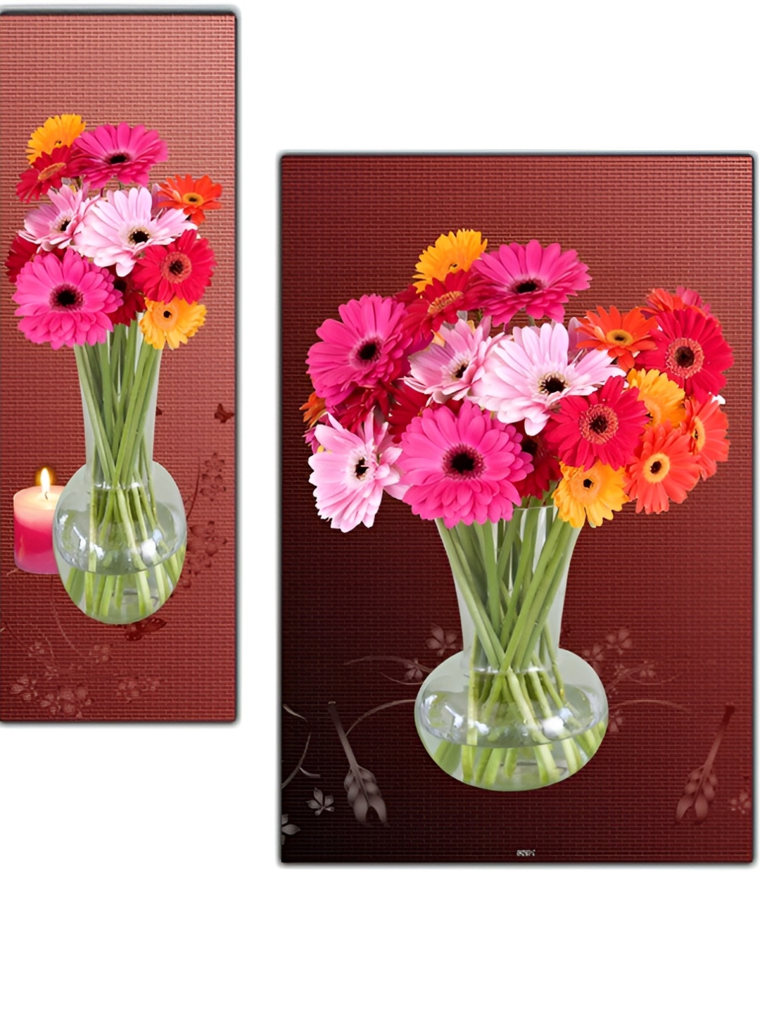 

PnF Pink & Rust 3 Pieces Floral And Botanical Wall Arts