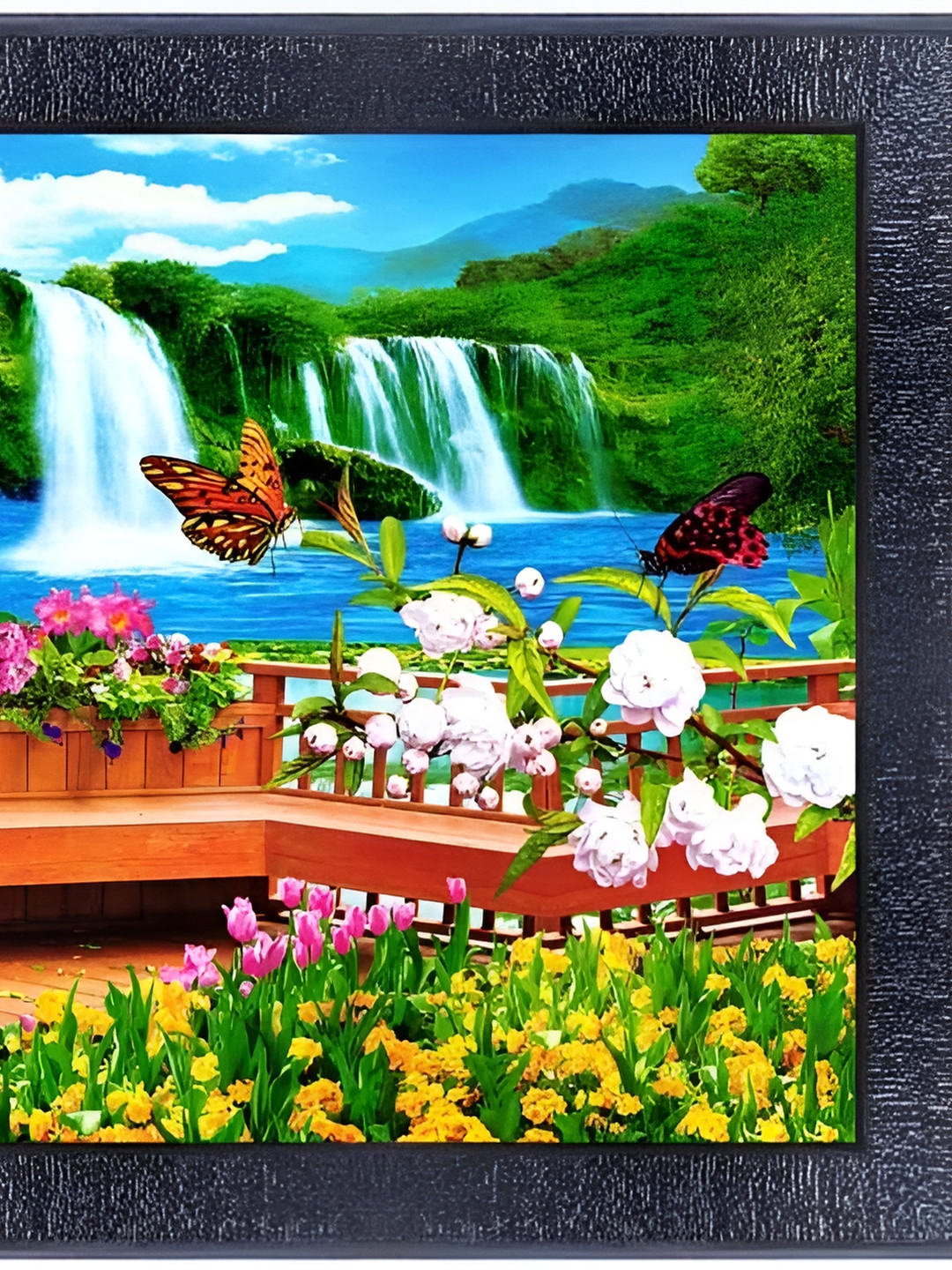 

PnF Black & Green Floral and Botanical Wooden Paintings Wall Art