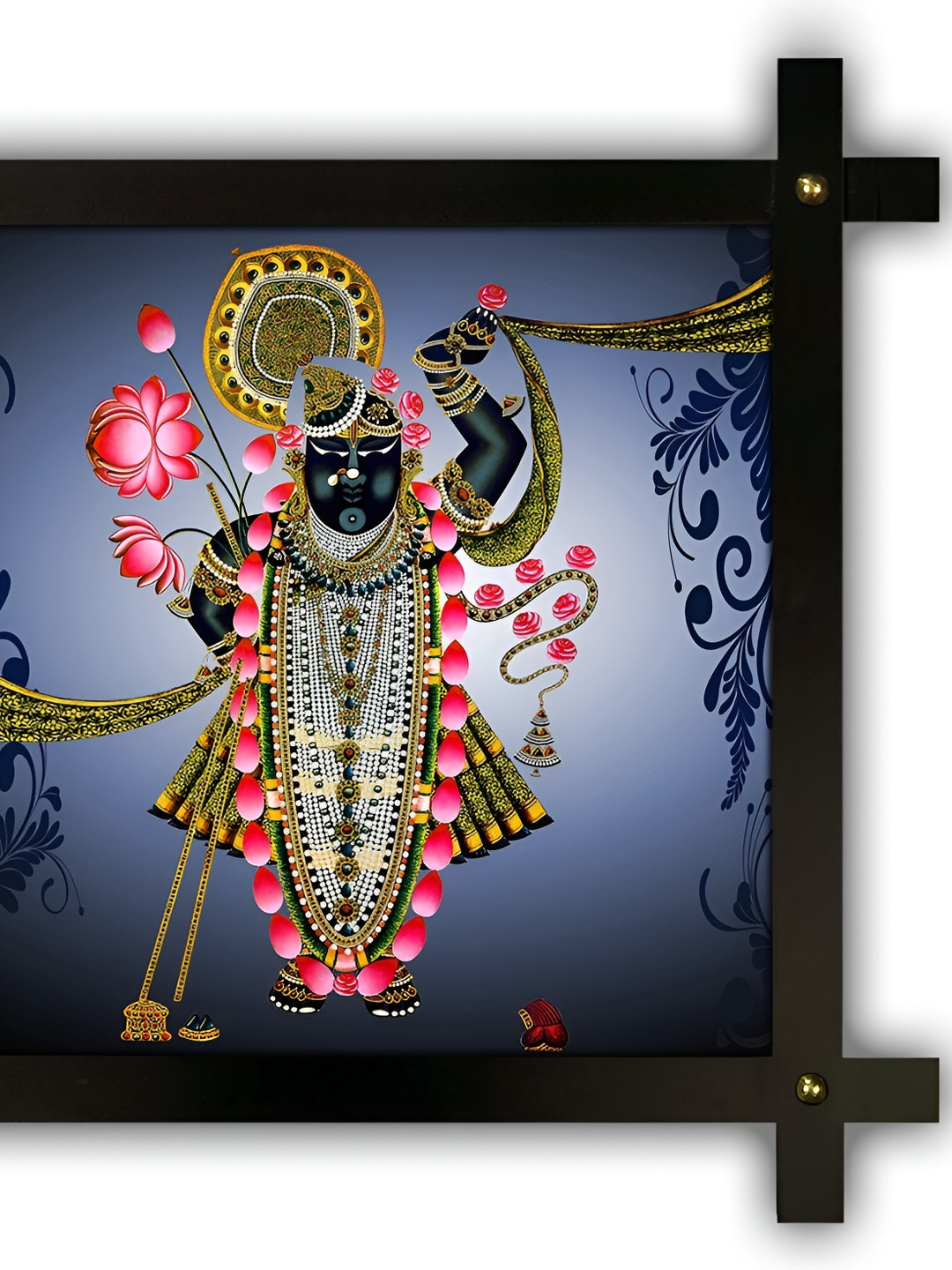 

PnF Black & Blue Religious Wooden Painting Wall Art