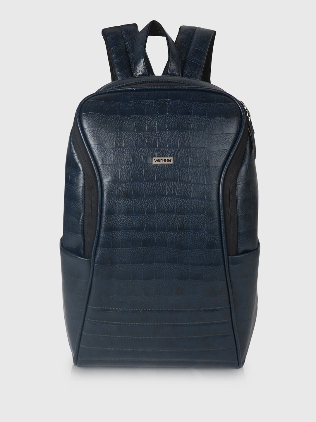 

Veneer Unisex Textured Backpack, Navy blue