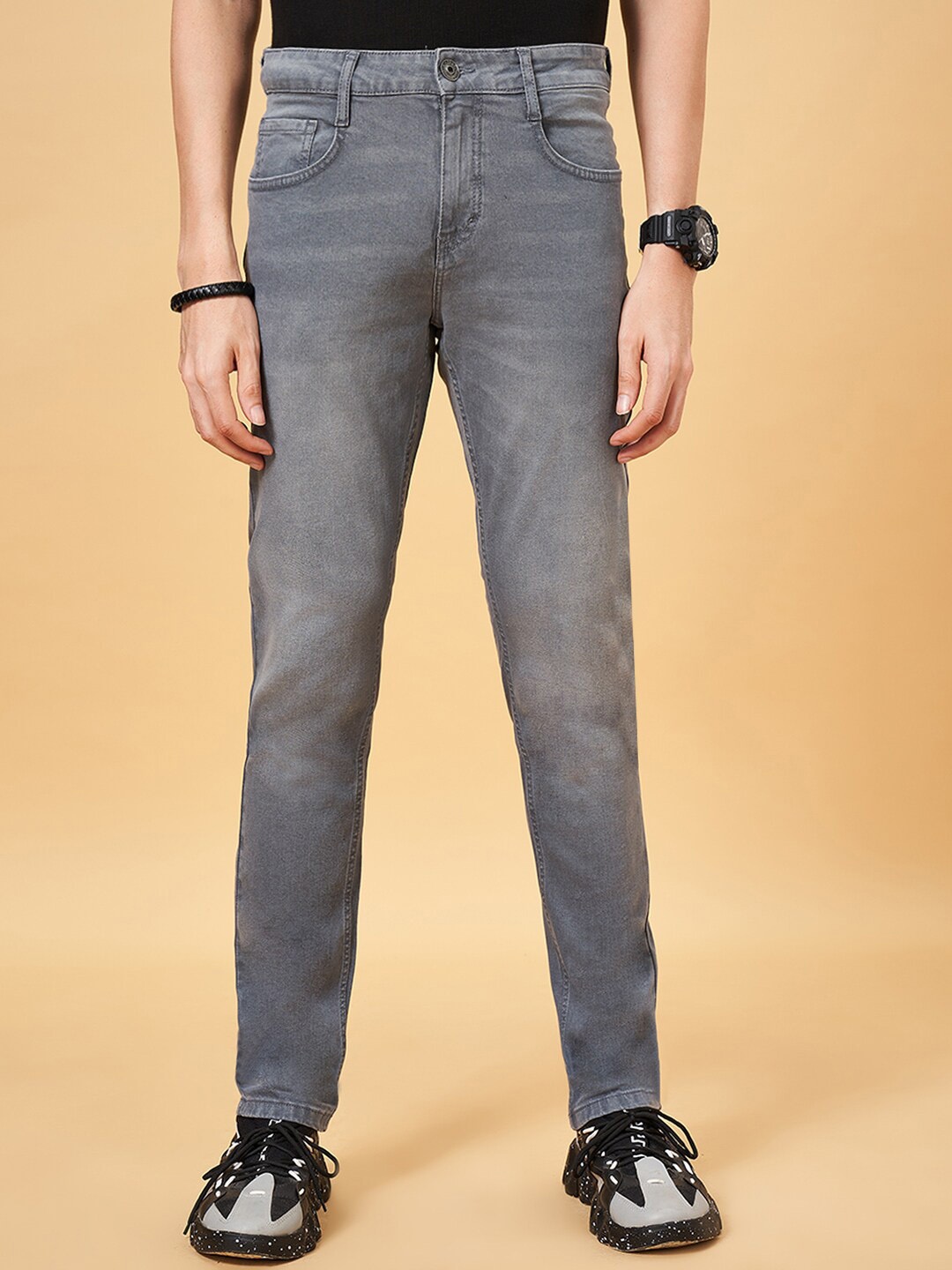 

SF JEANS by Pantaloons Men Skinny Fit Clean Look Light Fade Stretchable Jeans, Grey