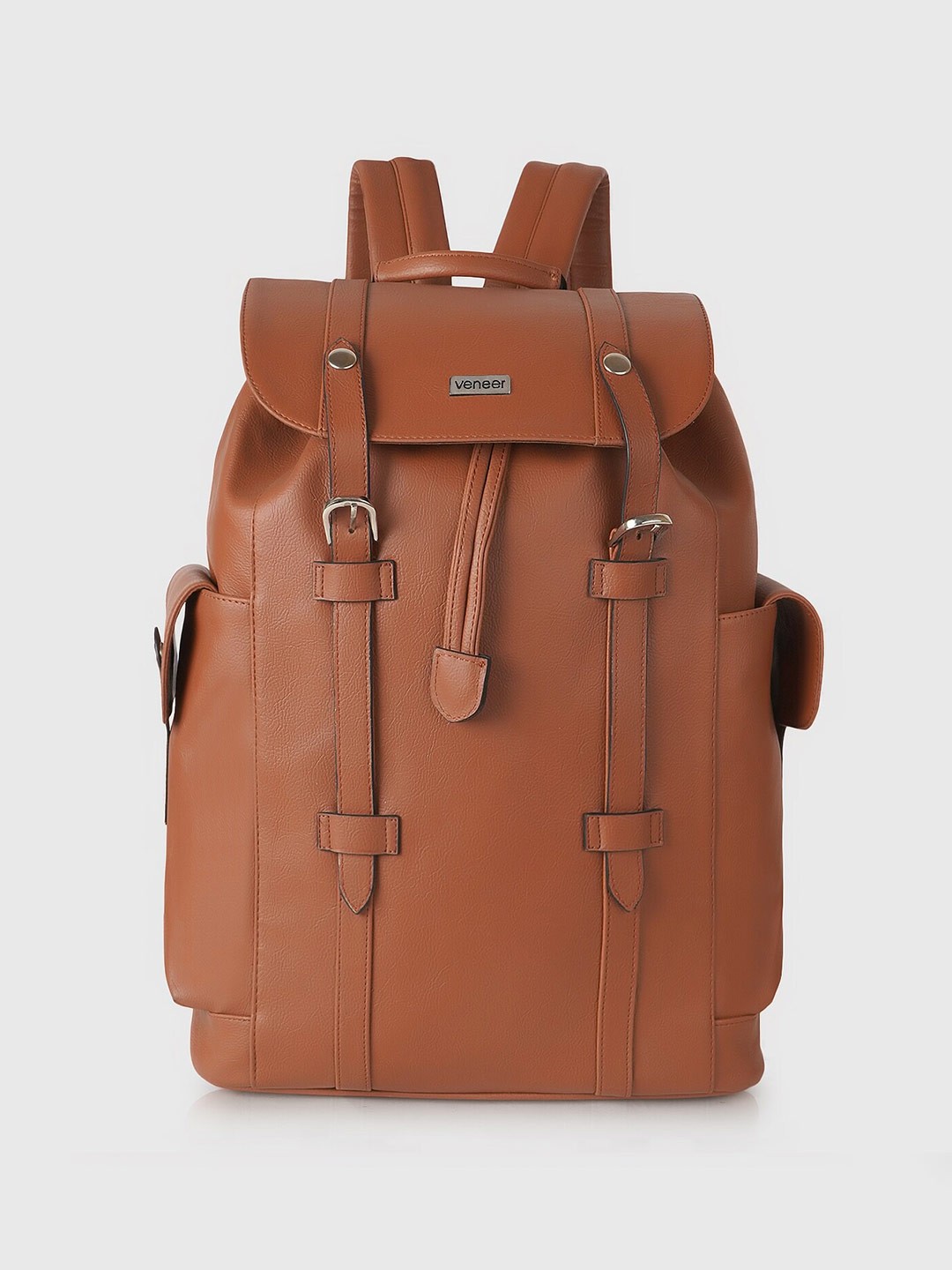 

Veneer Unisex Leather Trekking Backpack-45.0L, Tan