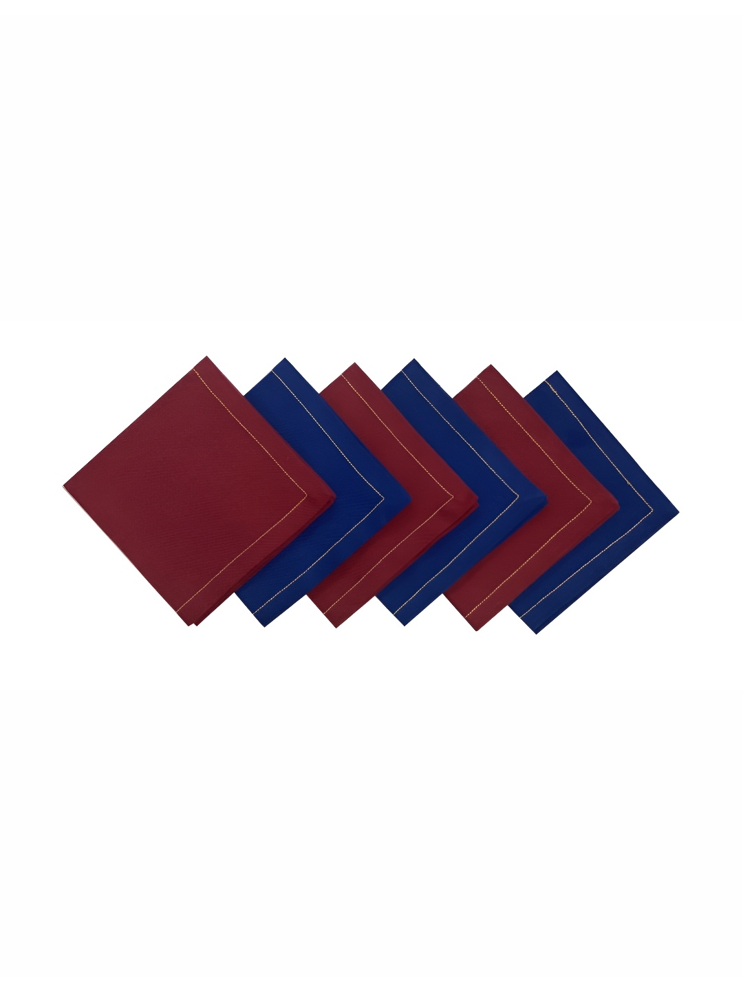 

FOVEROS 6 Pieces Red & Blue Cotton Table Napkins