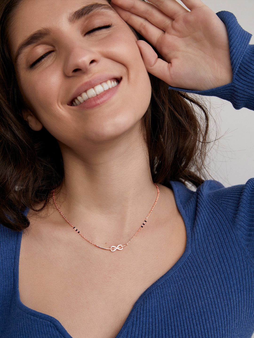 

MINUTIAE Rose Gold-Plated Crystals Necklace