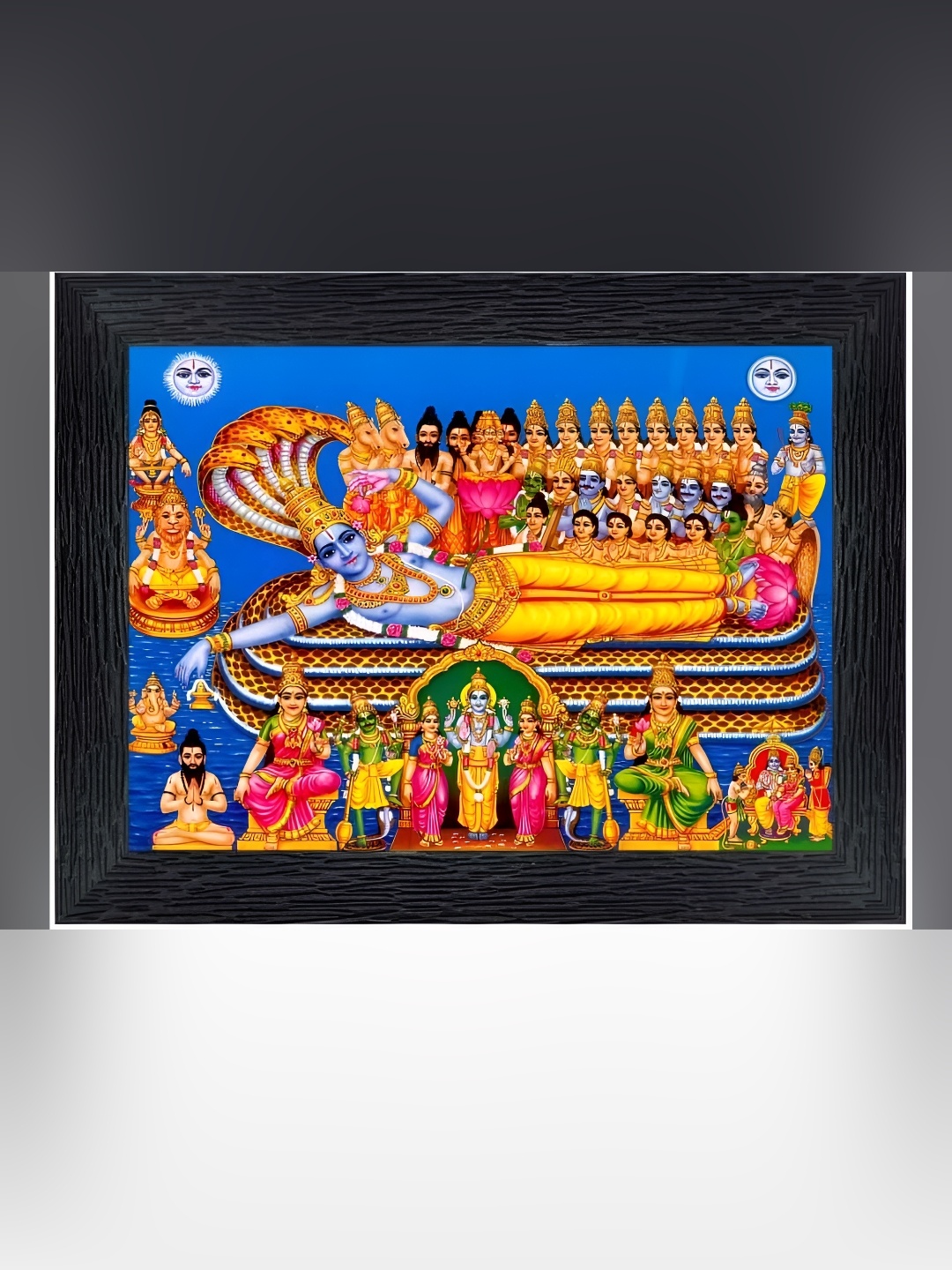 

PnF Black & Blue Wood Religious Wall Painting