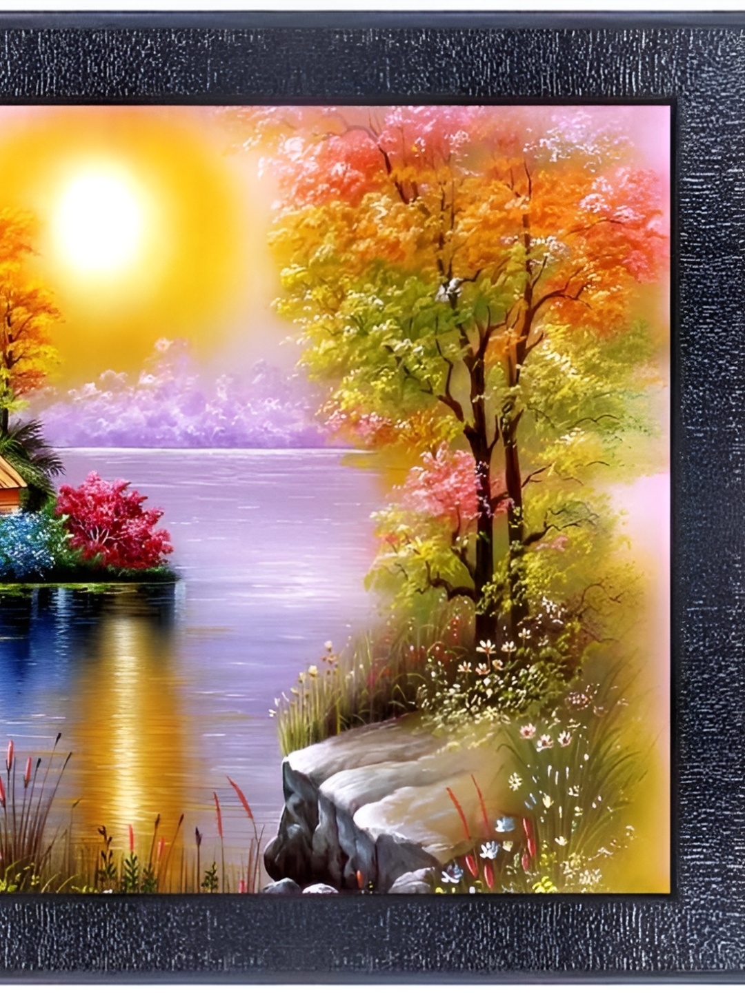

PnF Black & Red Wooden Floral and Botanical Wall Painting